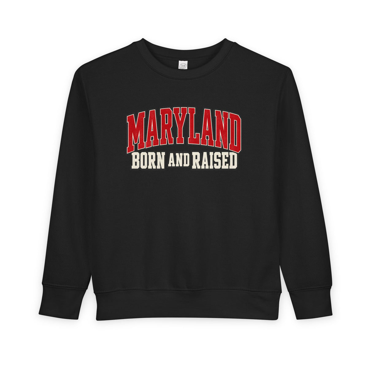 Maryland Born and Raised Bold Athletic Unisex Toddler Sweatshirt