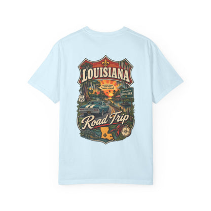 Louisiana Road Trip Unisex Comfort Color 1717 Streetwear Graphic Tee