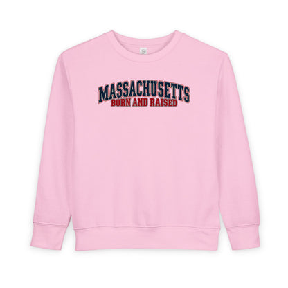 Massachusetts Born and Raised Classic Heritage Unisex Toddler Sweatshirt