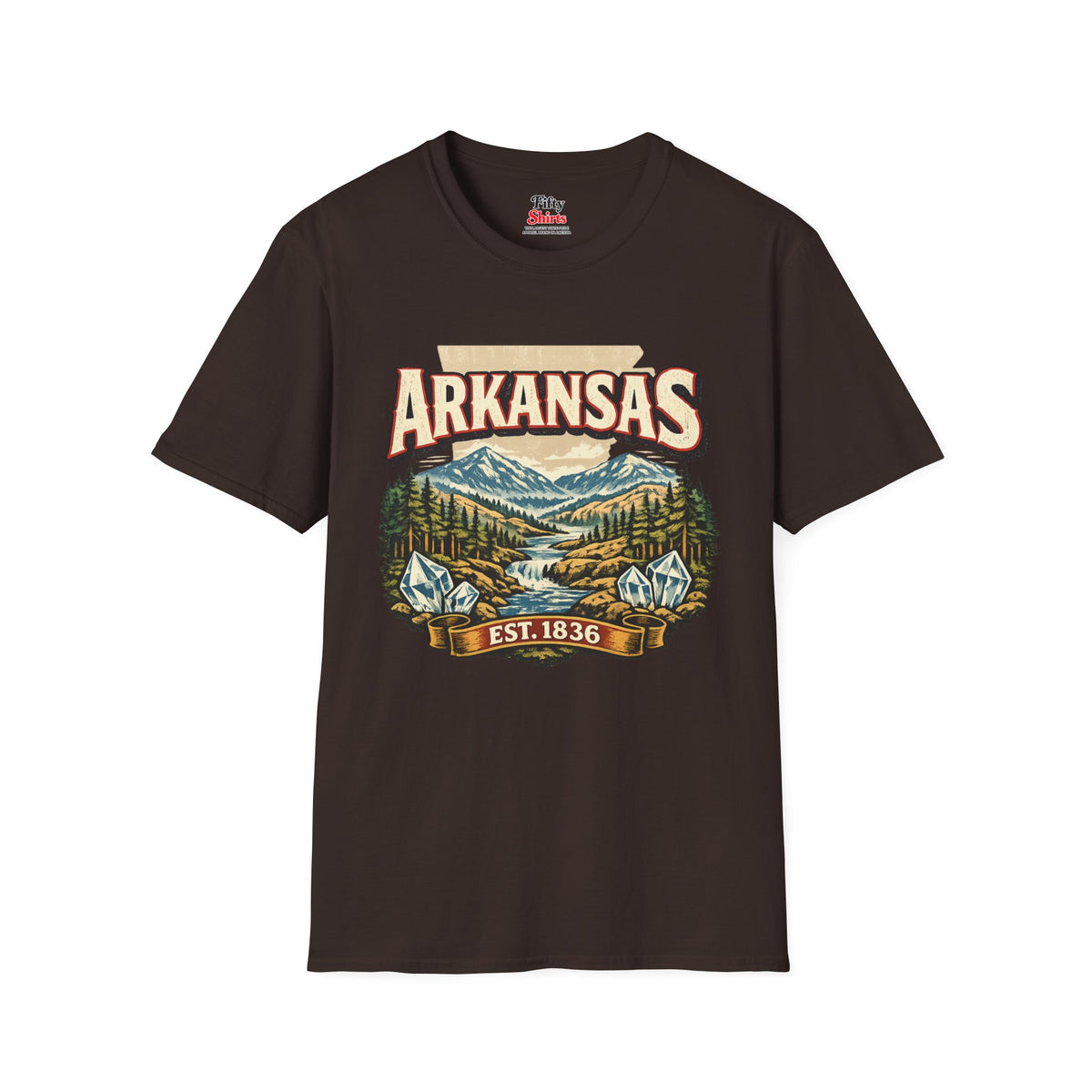 Vintage Arkansas Heritage Unisex Softstyle T Shirt State Pride Graphic Tee Collections FS03