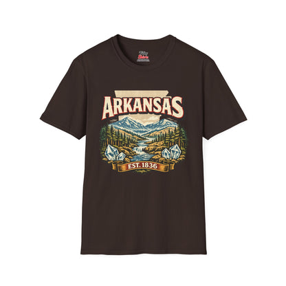 Vintage Arkansas Heritage Unisex Softstyle T Shirt State Pride Graphic Tee Collections FS03