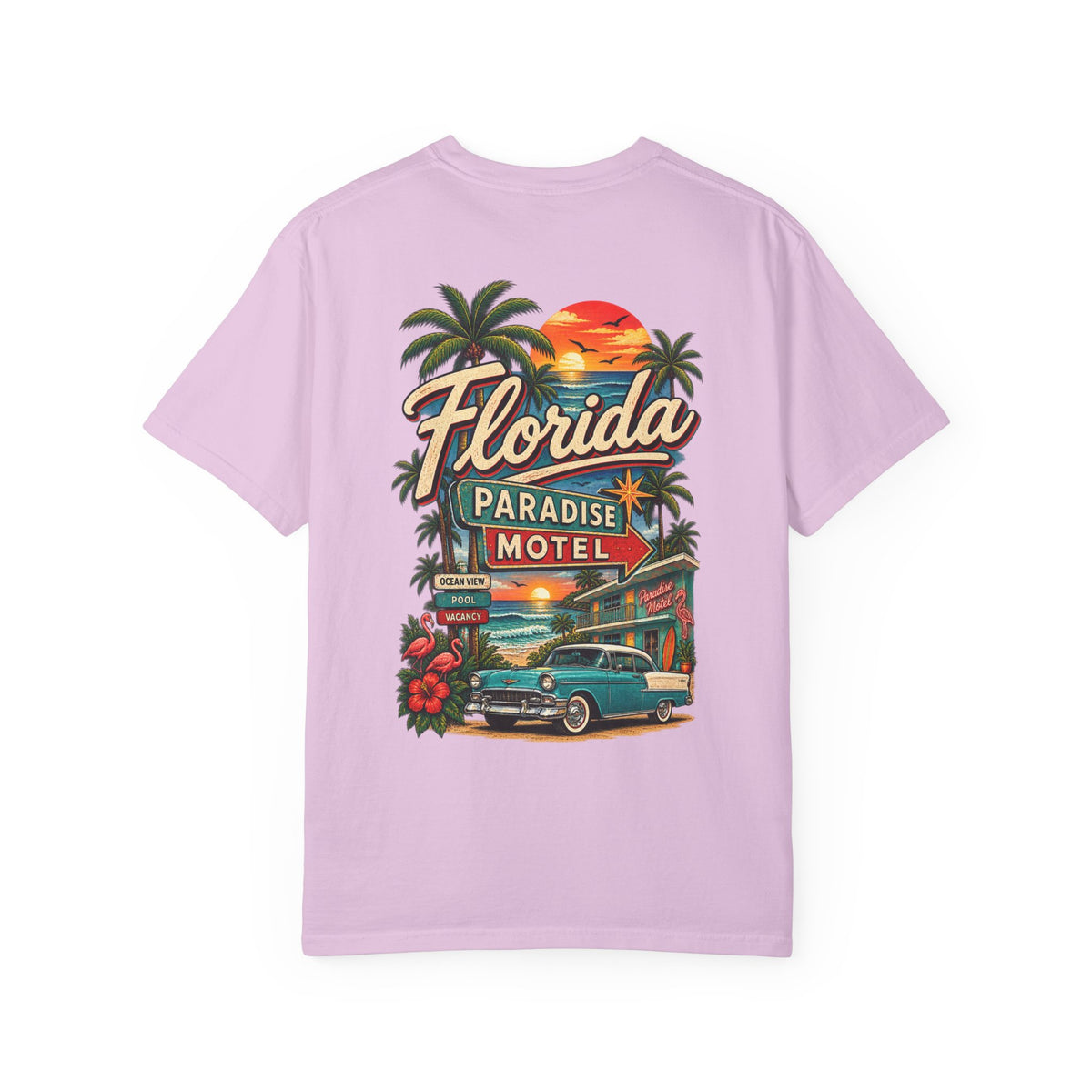 Florida Paradise Motel  Unisex Comfort Color 1717 Streetwear Graphic Tee