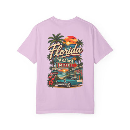 Florida Paradise Motel  Unisex Comfort Color 1717 Streetwear Graphic Tee