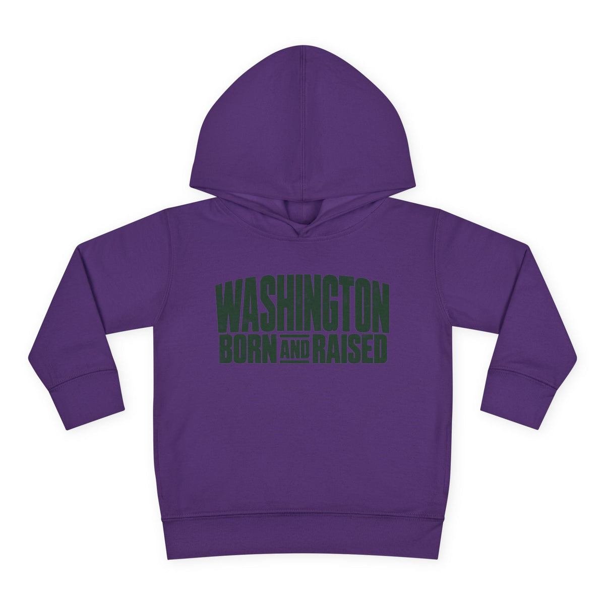 Washington Born and Raised Bold Streetwear Unisex Toddler Pullover Fleece Hoodie