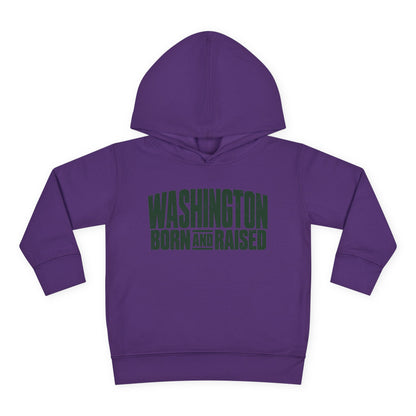 Washington Born and Raised Bold Streetwear Unisex Toddler Pullover Fleece Hoodie