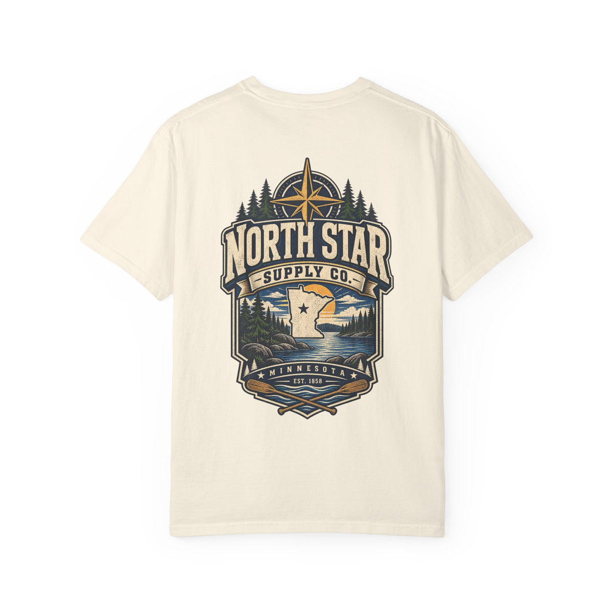 Minnesota North Star Supply Co. Unisex Comfort Color 1717 Streetwear Graphic Tee