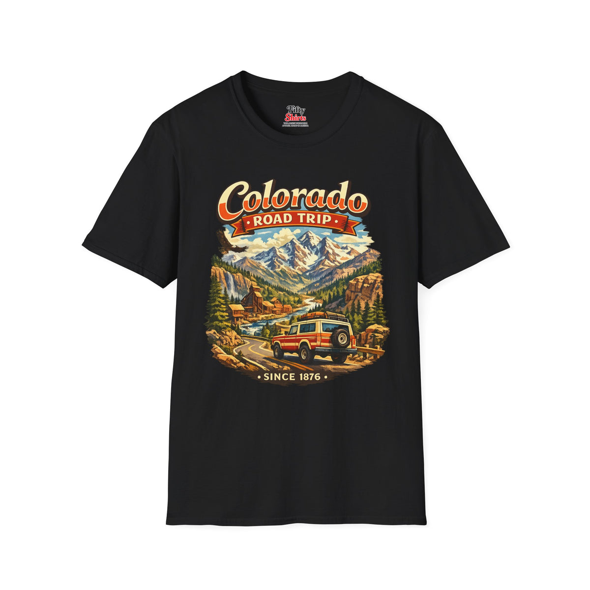 Colorado Road Trip Unisex Softstyle T Shirt State Pride Graphic Tee Collections FS03