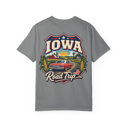 Iowa Road Trip Unisex Comfort Color 1717 Streetwear Graphic Tee