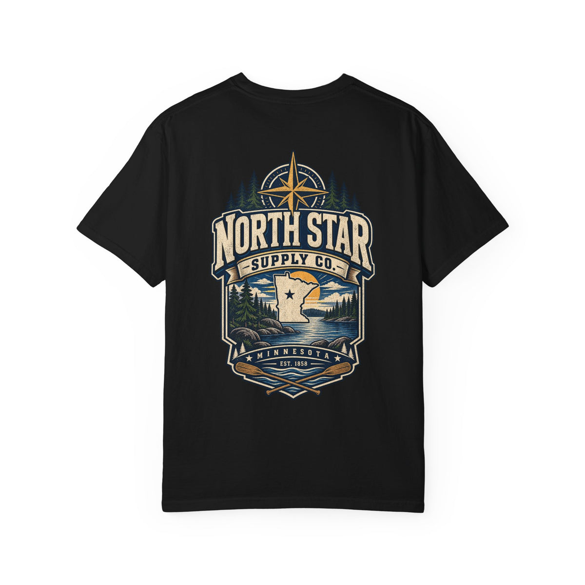 Minnesota North Star Supply Co. Unisex Comfort Color 1717 Streetwear Graphic Tee