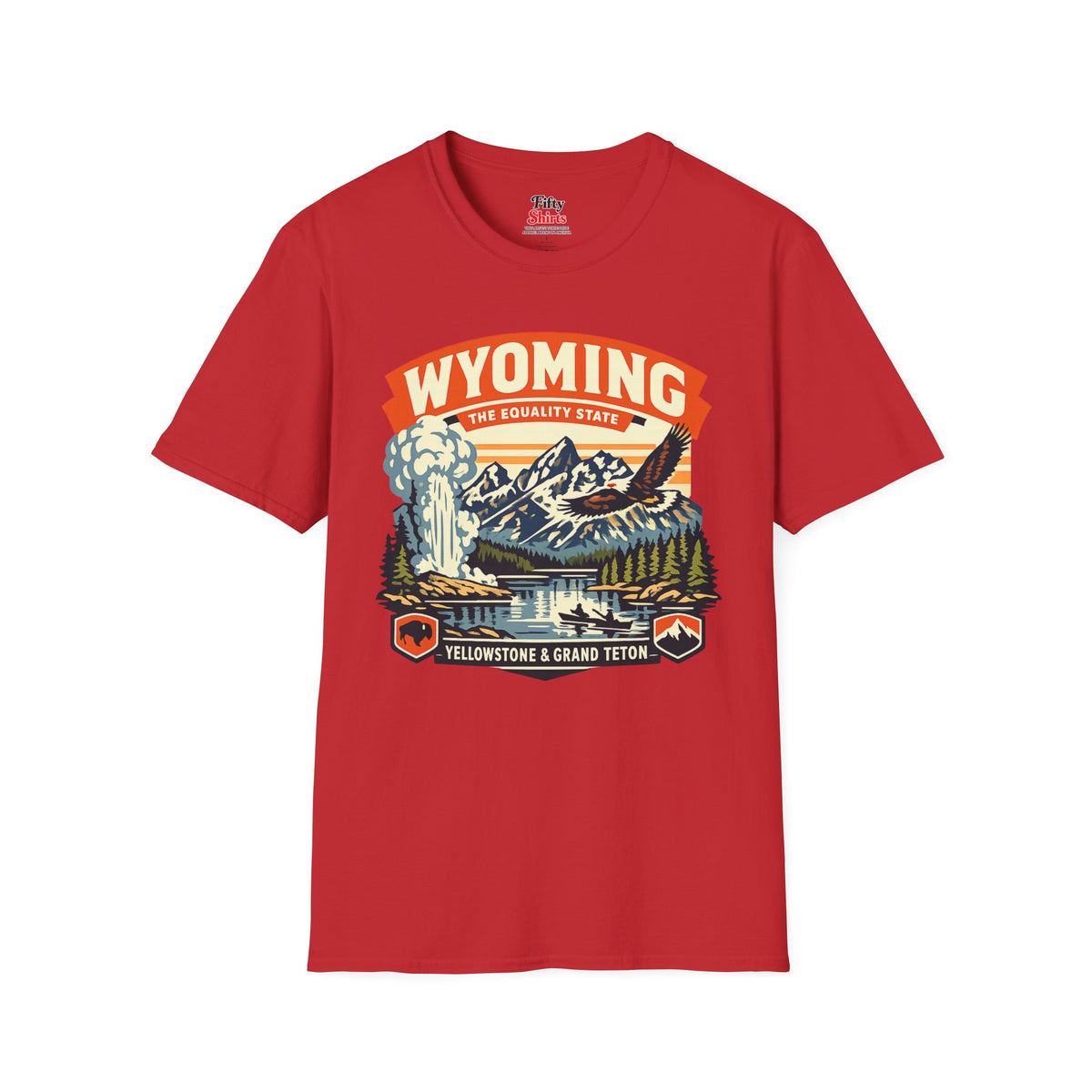 Wyoming Equality State Adventure Unisex Softstyle T Shirt State Pride Graphic Tee Collections FS03