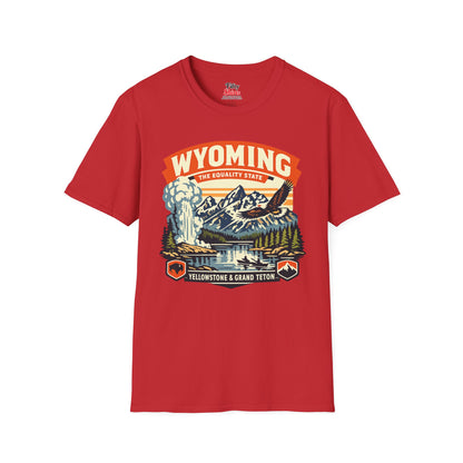 Wyoming Equality State Adventure Unisex Softstyle T Shirt State Pride Graphic Tee Collections FS03