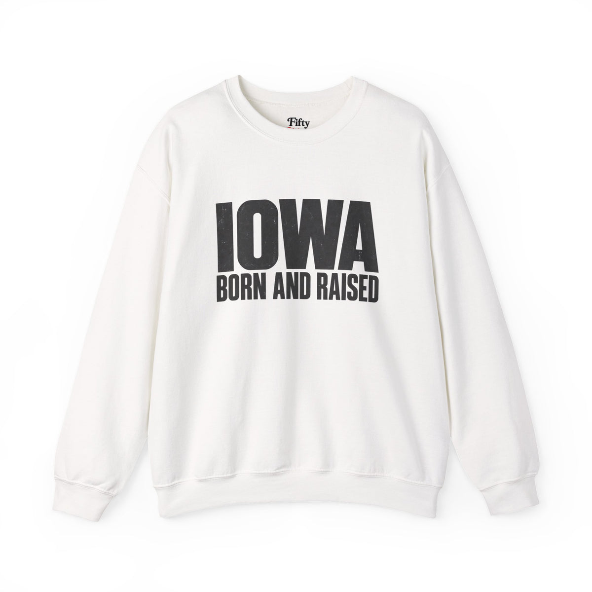 Iowa Born and Raised Modern Midwest Streetwear Unisex Sweatshirt Graphic