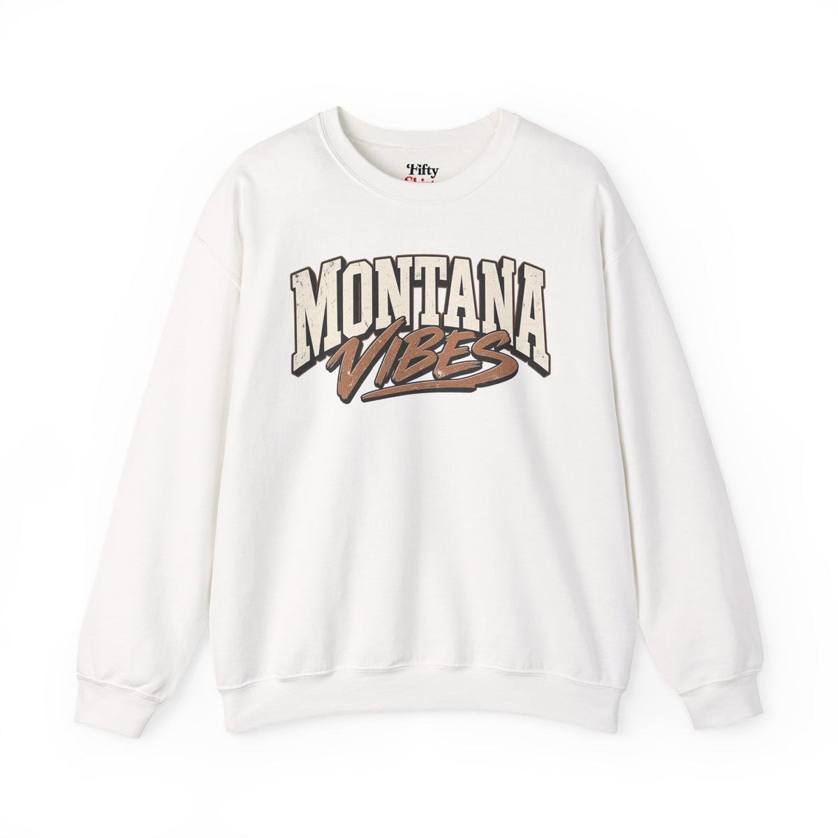 Montana Vibes Unisex Crewneck Sweatshirt State Name Graphic