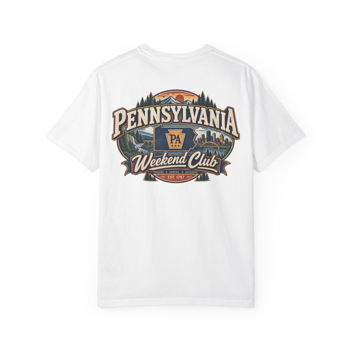 Pennsylvania Weekend Club Unisex Comfort Color 1717 Streetwear Graphic Tee
