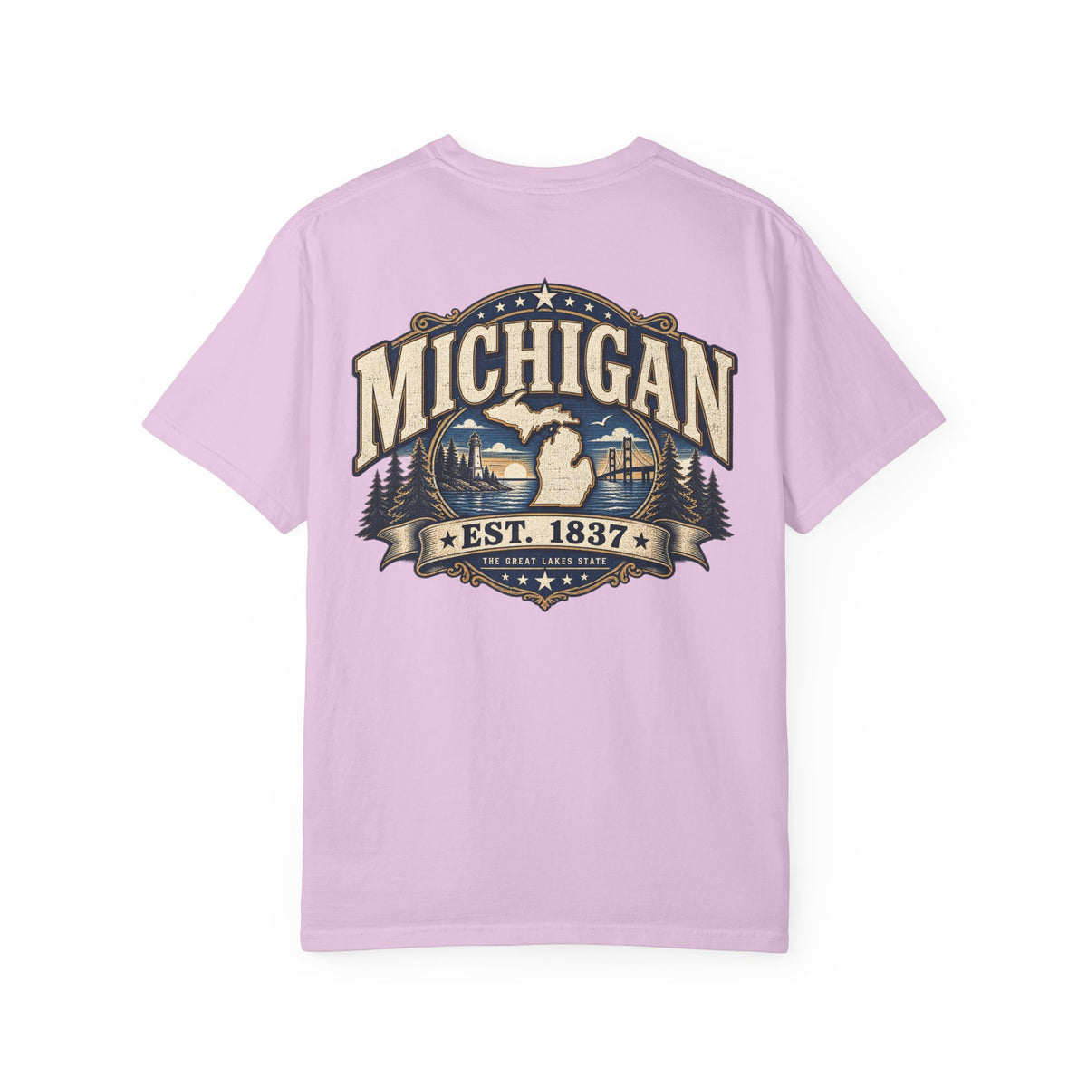 Michigan Established 1837 Unisex Comfort Color 1717 Streetwear Graphic Tee