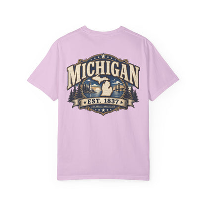Michigan Established 1837 Unisex Comfort Color 1717 Streetwear Graphic Tee