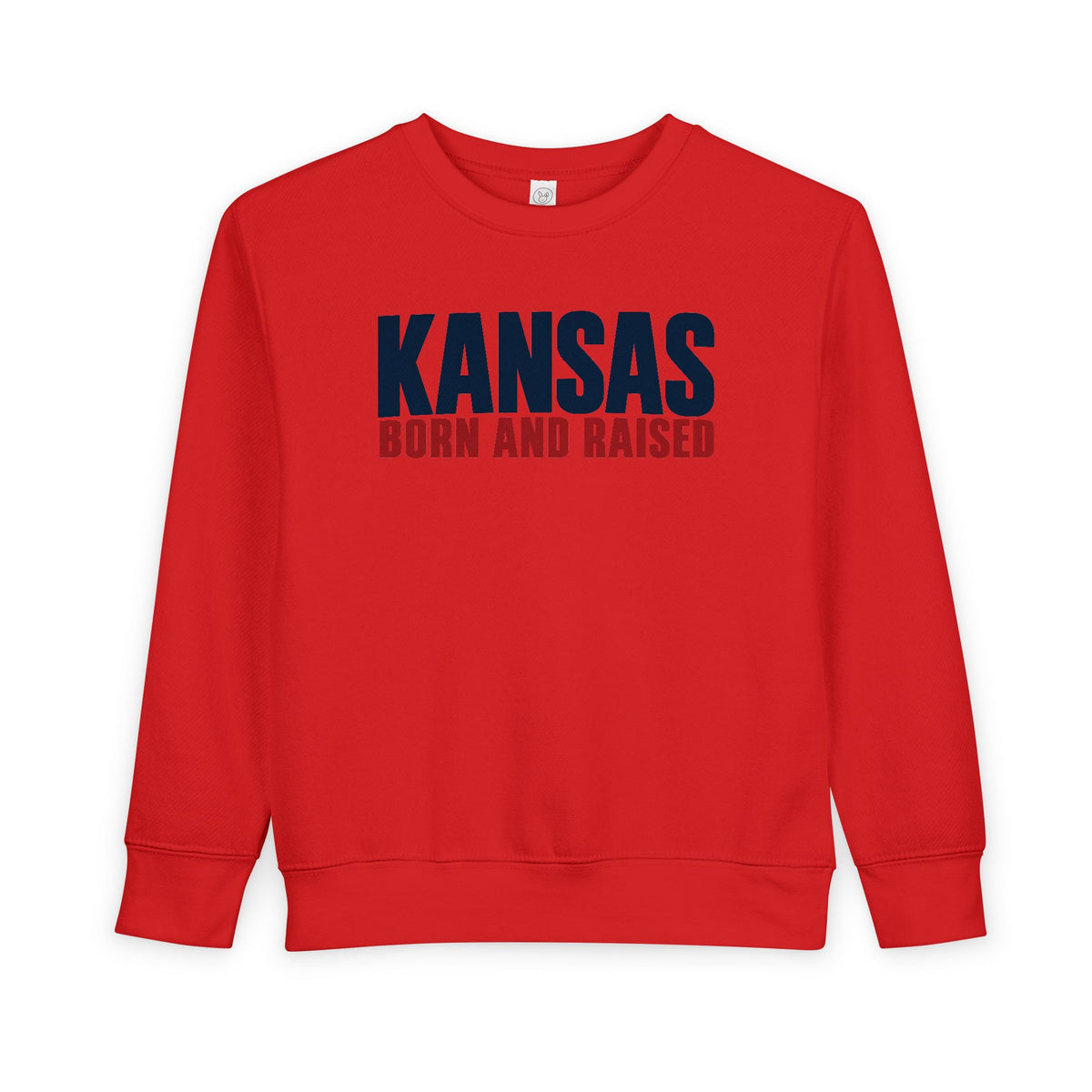 Kansas Born and Raised Modern Heritage Unisex Toddler Sweatshirt