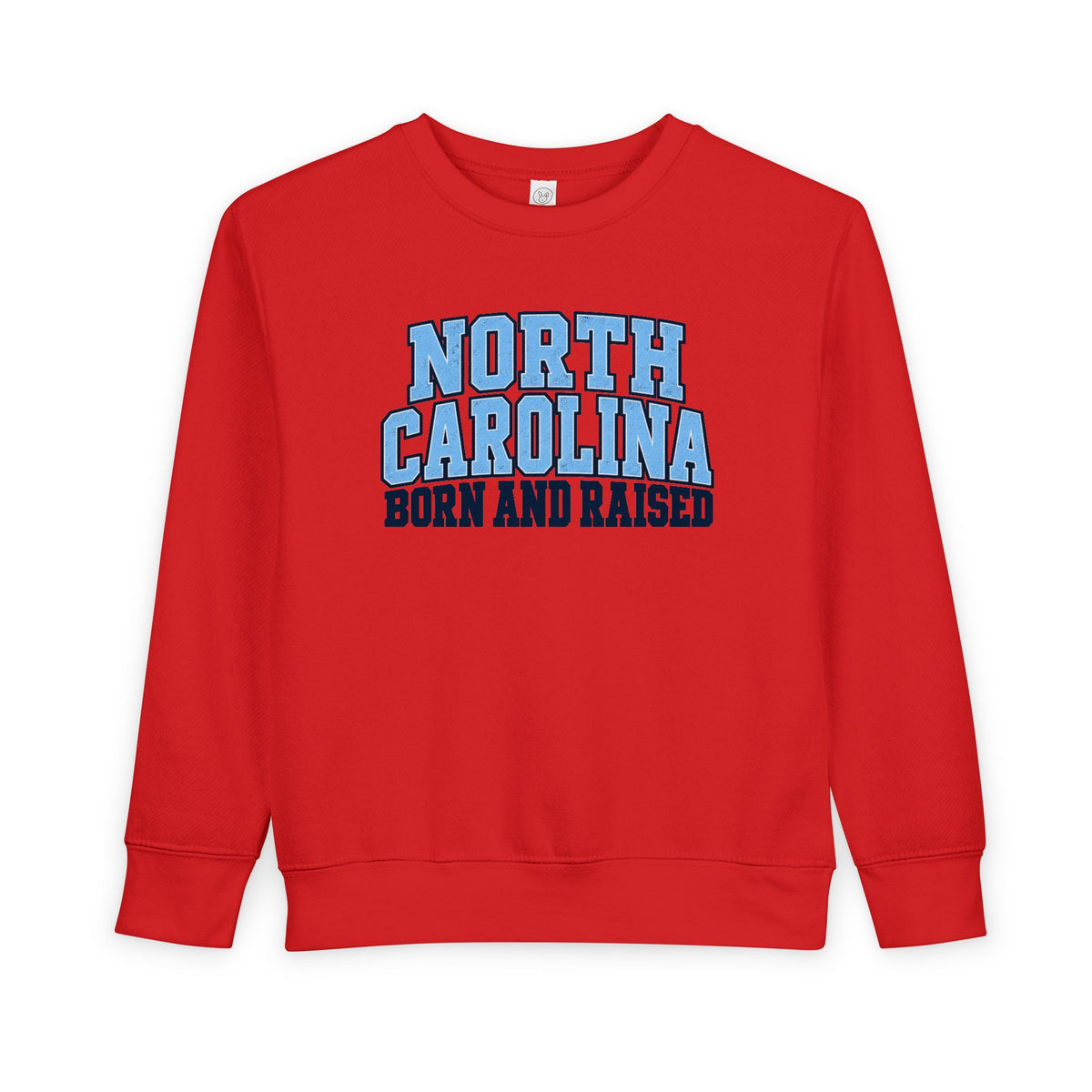 North Carolina Born and Raised Classic Collegiate Unisex Toddler Sweatshirt