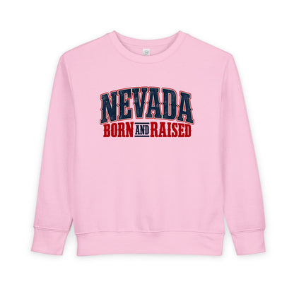 Nevada Born and Raised Premium Western Heritage Unisex Toddler Sweatshirt