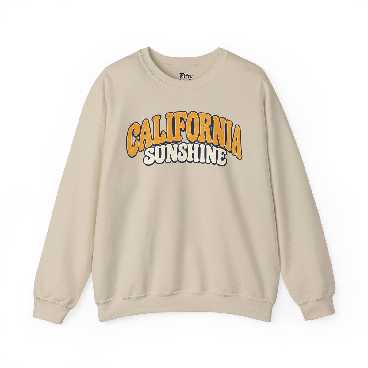 California Sunshine Unisex Crewneck Sweatshirt State Name Graphic