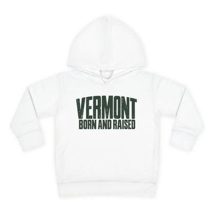 Vermont Born and Raised Modern New England Streetwear Unisex Toddler Pullover Fleece Hoodie