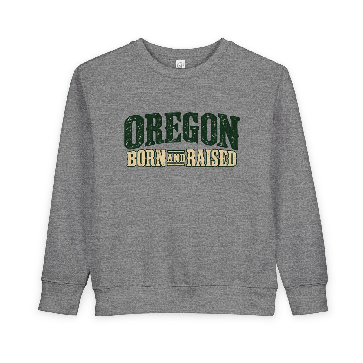 Oregon Born and Raised Rustic Pacific Northwest Unisex Toddler Sweatshirt