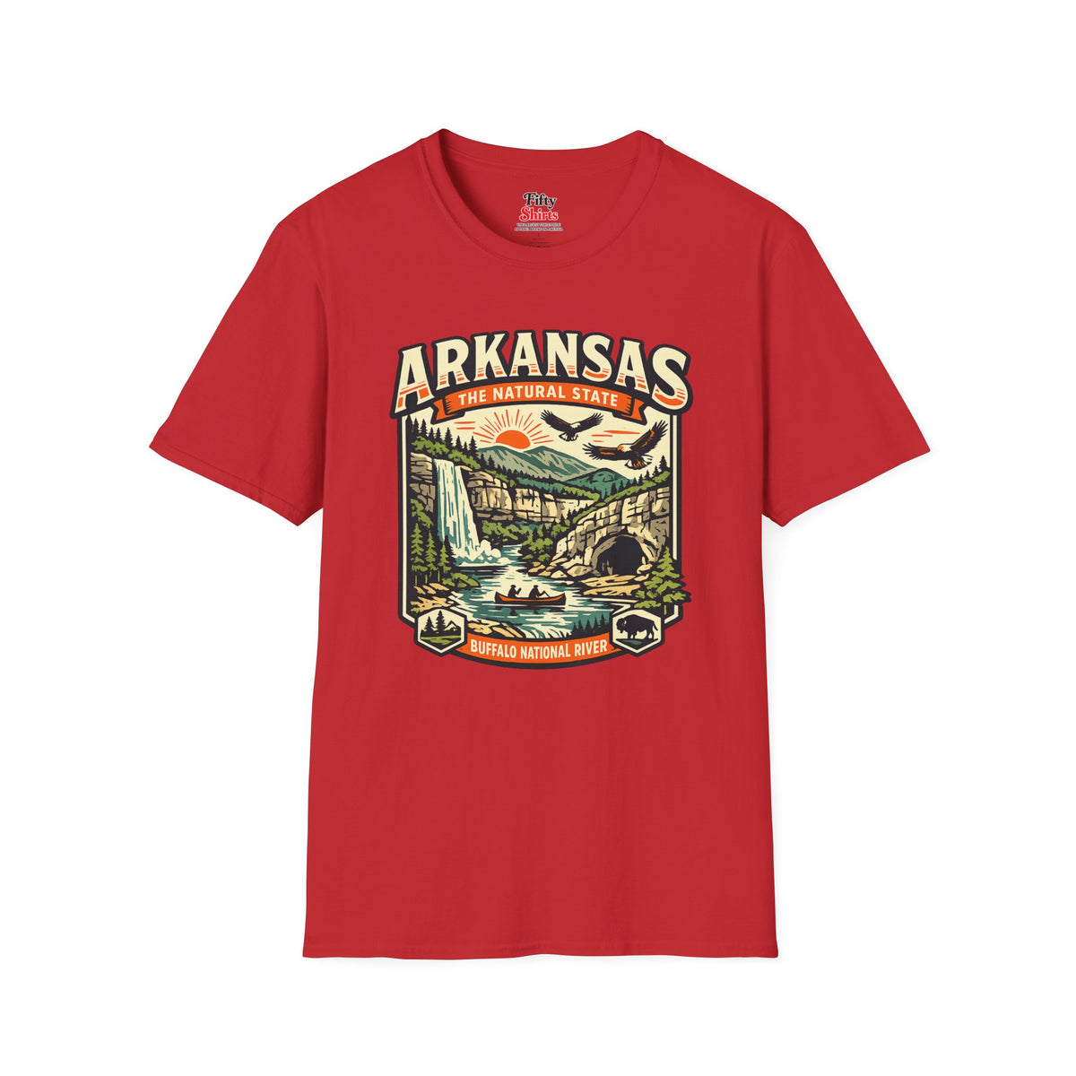 Arkansas The Natural State Adventure Unisex Softstyle T Shirt State Pride Graphic Tee Collections FS03