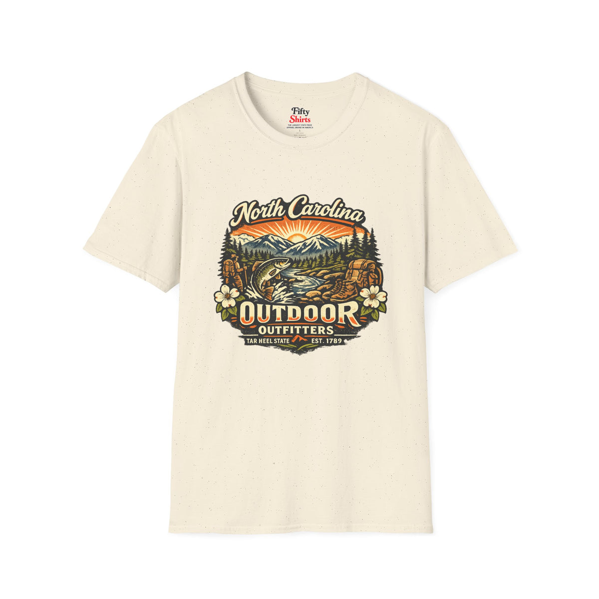 North Carolina Outdoor Outfitters Unisex Softstyle T Shirt State Pride Graphic Tee Collections FS03