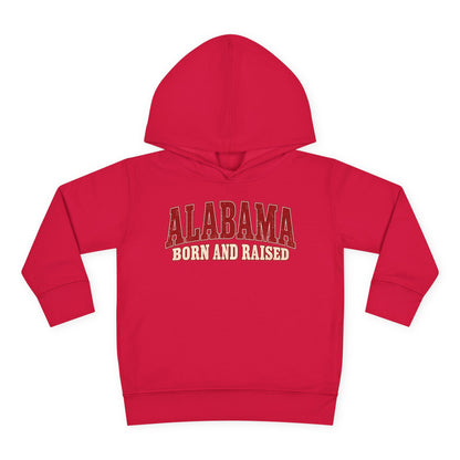Alabama Born and Raised Classic Southern Heritage Unisex Toddler Pullover Fleece Hoodie