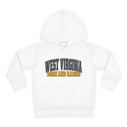 West Virginia Born and Raised Vintage Americana Unisex Toddler Pullover Fleece Hoodie
