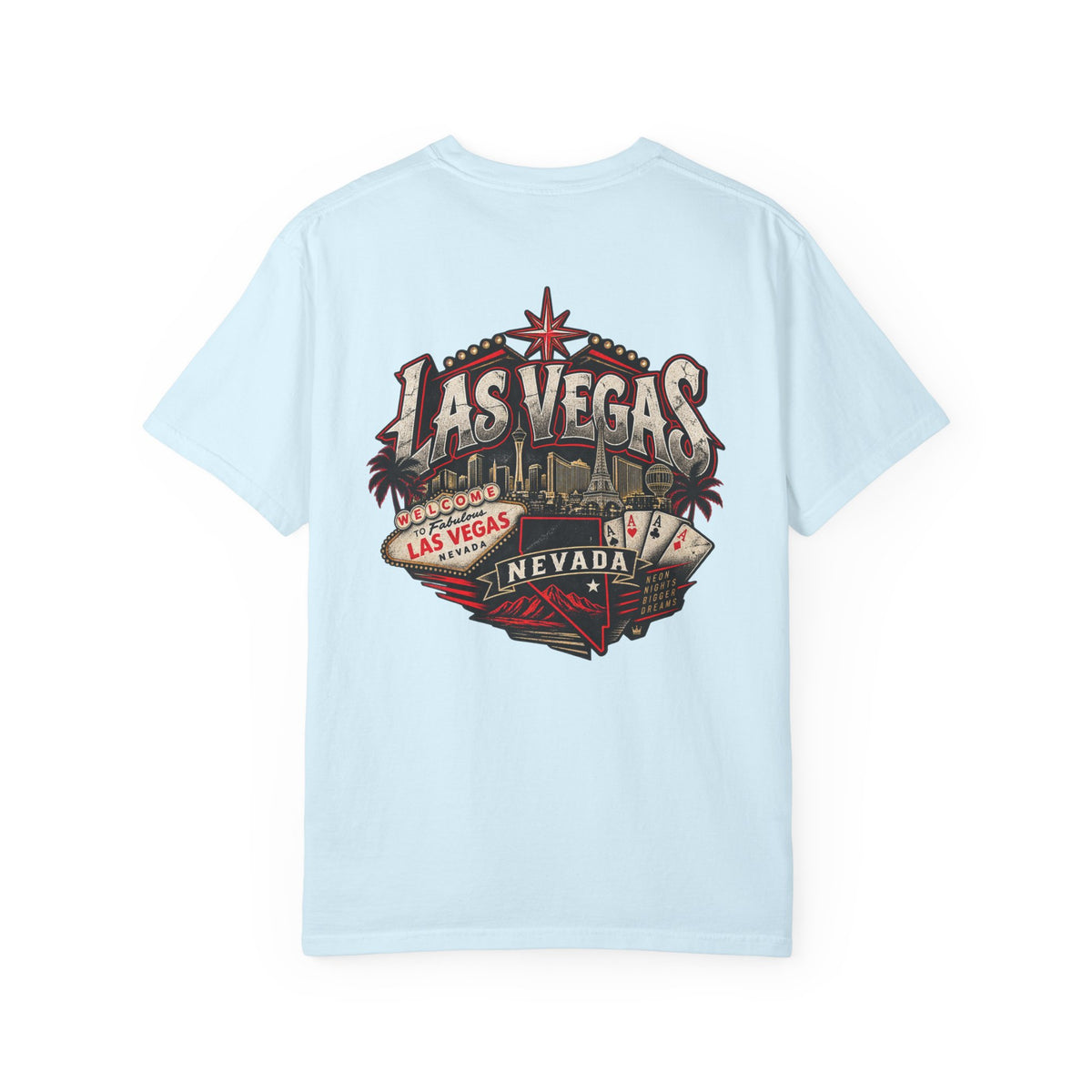 Las Vegas Nevada Unisex Comfort Color 1717 Streetwear Graphic Tee