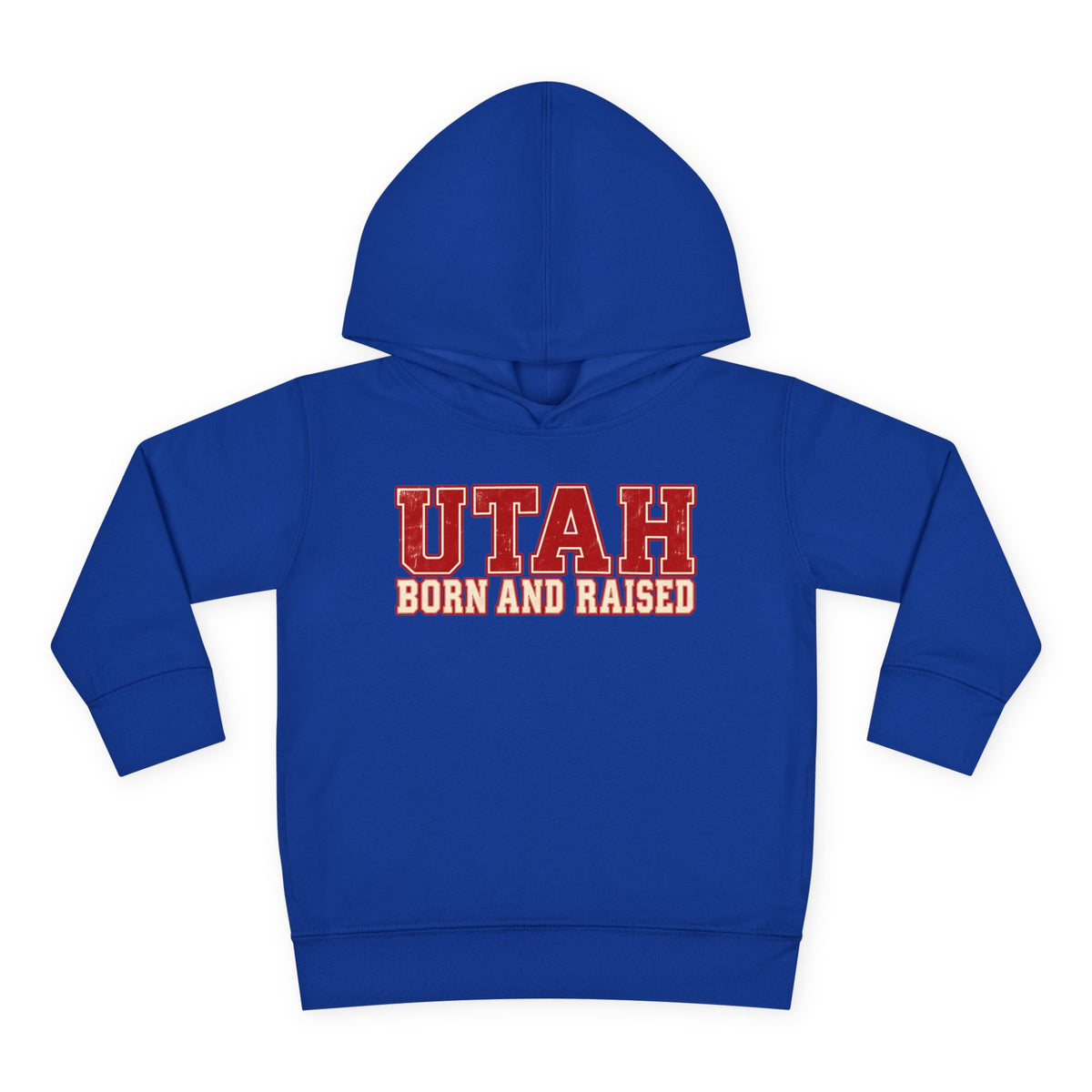 Utah Born and Raised Vintage Athletic Unisex Toddler Pullover Fleece Hoodie