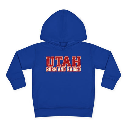 Utah Born and Raised Vintage Athletic Unisex Toddler Pullover Fleece Hoodie