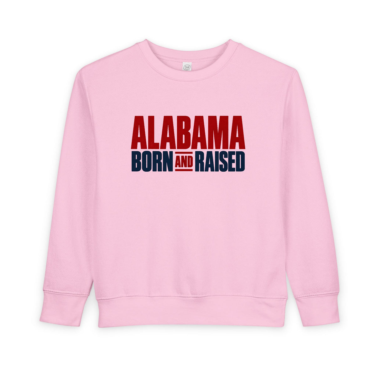Alabama Born and Raised Minimal Heritage Unisex Toddler Sweatshirt