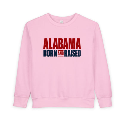 Alabama Born and Raised Minimal Heritage Unisex Toddler Sweatshirt