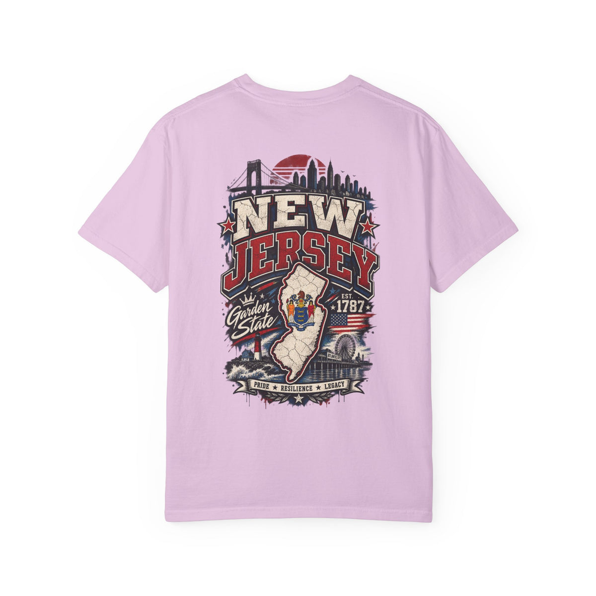 New Jersey Street Legacy Unisex Comfort Color 1717 Streetwear Graphic Tee