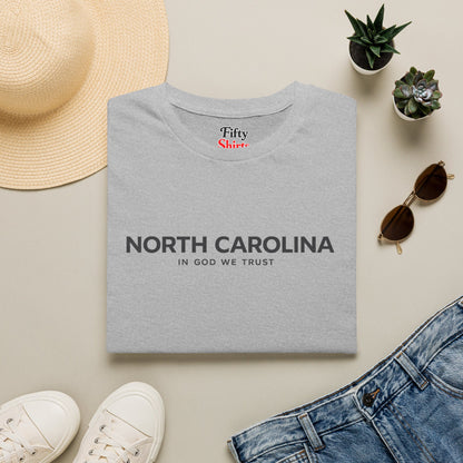 North Carolina All State In God We Trust Front Design Unisex Everyday Tee