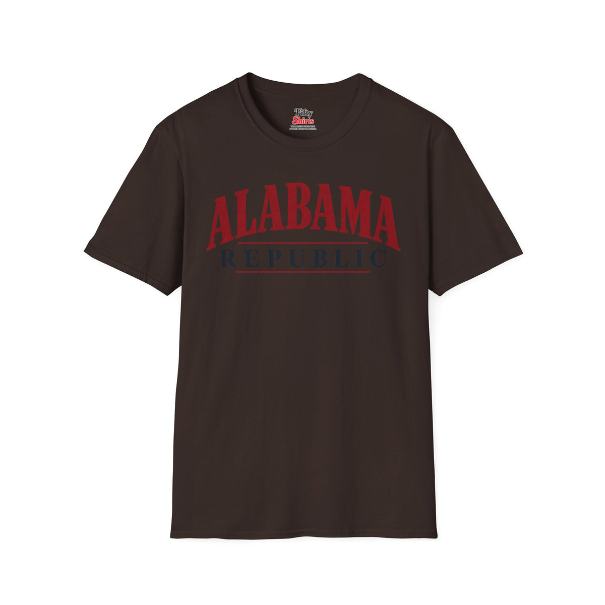 Alabama Republic Unisex Softstyle T Shirt State Name Graphic Tee
