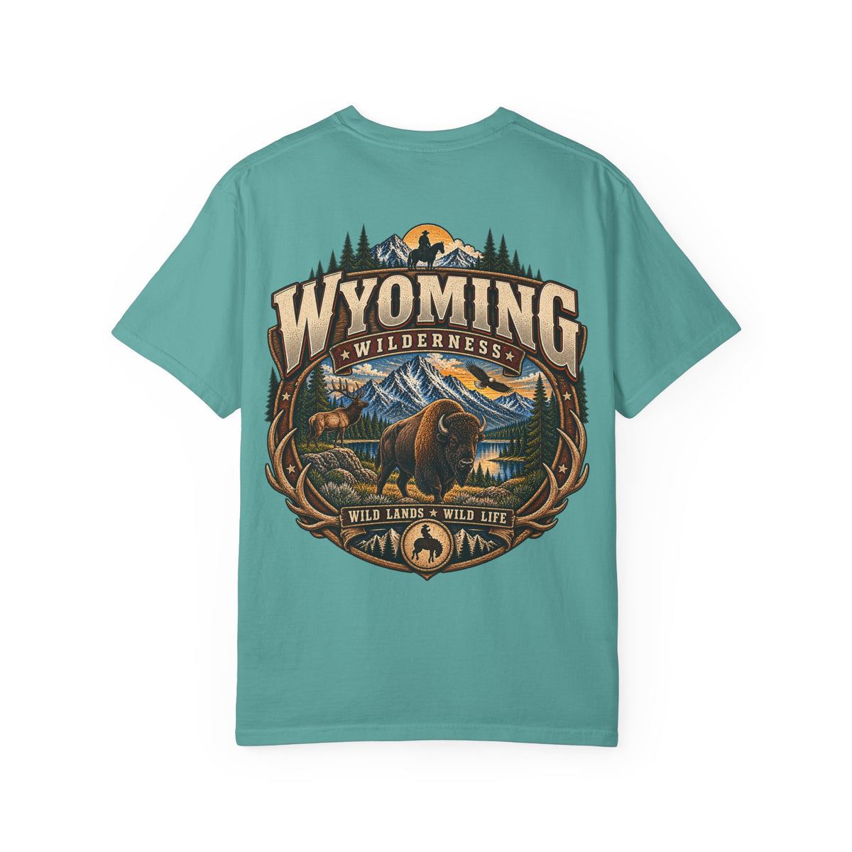 Wyoming Wildlife Unisex Comfort Color 1717 Streetwear Graphic Tee