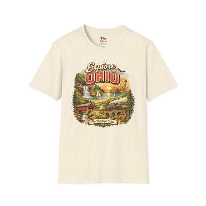 Explore Ohio Unisex Softstyle T Shirt State Pride Graphic Tee Collections FS03
