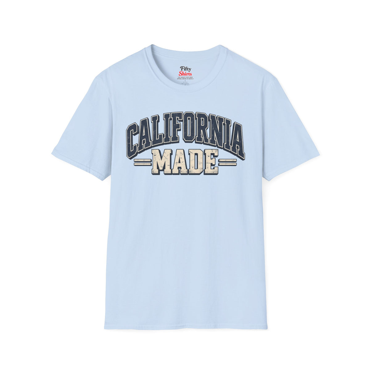 California Made Unisex Softstyle T Shirt State Name Graphic Tee