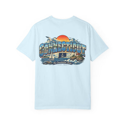 Connecticut Coastline  Unisex Comfort Color 1717 Streetwear Graphic Tee