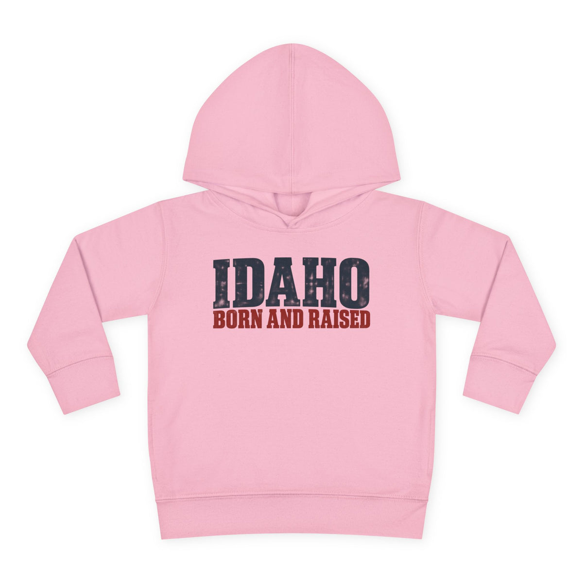 Idaho Born and Raised Rustic Americana Unisex Toddler Pullover Fleece Hoodie