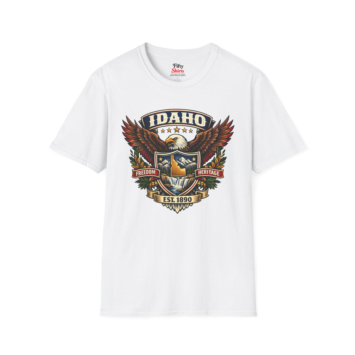 Idaho Americana Eagle Unisex Softstyle T Shirt State Pride Graphic Tee Collections FS03