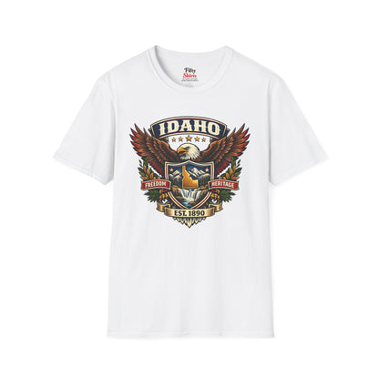 Idaho Americana Eagle Unisex Softstyle T Shirt State Pride Graphic Tee Collections FS03