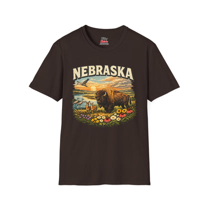 Nebraska Wildlife Unisex Softstyle T Shirt State Pride Graphic Tee Collections FS03