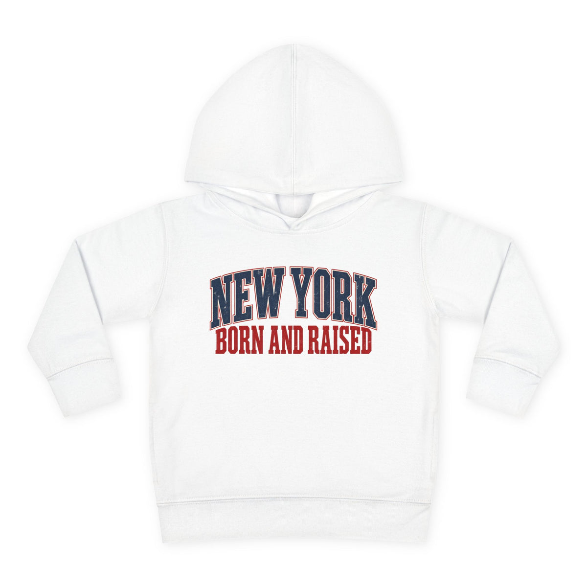 New York Born and Raised Old-School Americana Unisex Toddler Pullover Fleece Hoodie Graphic