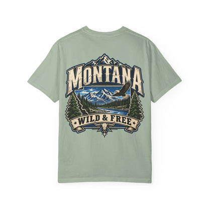 Montana Wild & Free Unisex Comfort Color 1717 Streetwear Graphic Tee