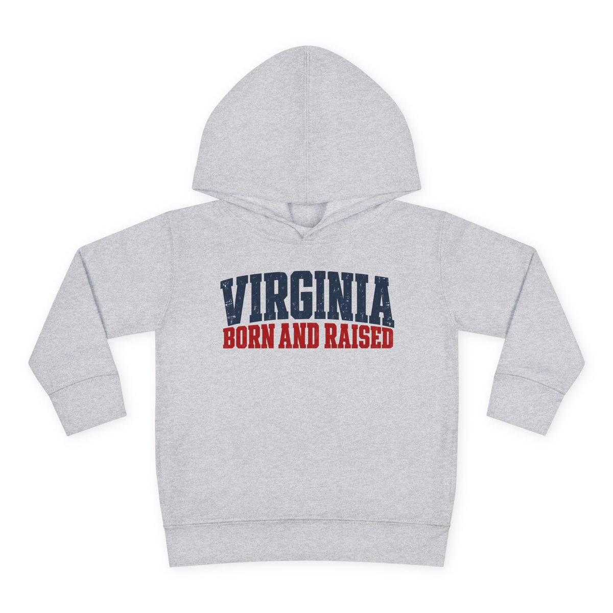 Virginia Born and Raised Bold Southern Streetwear Unisex Toddler Pullover Fleece Hoodie