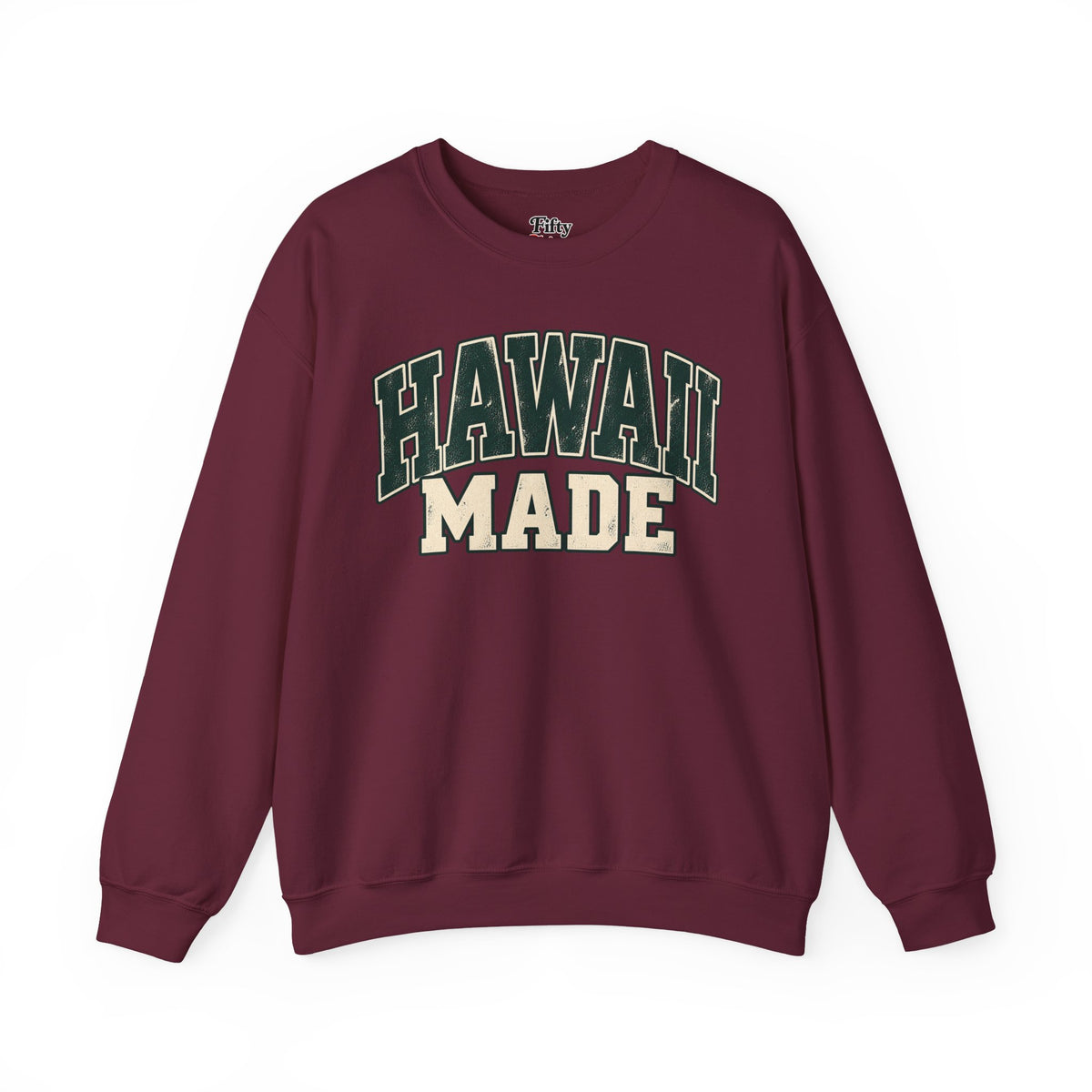 Hawaii Made Unisex Crewneck Sweatshirt State Name Graphic